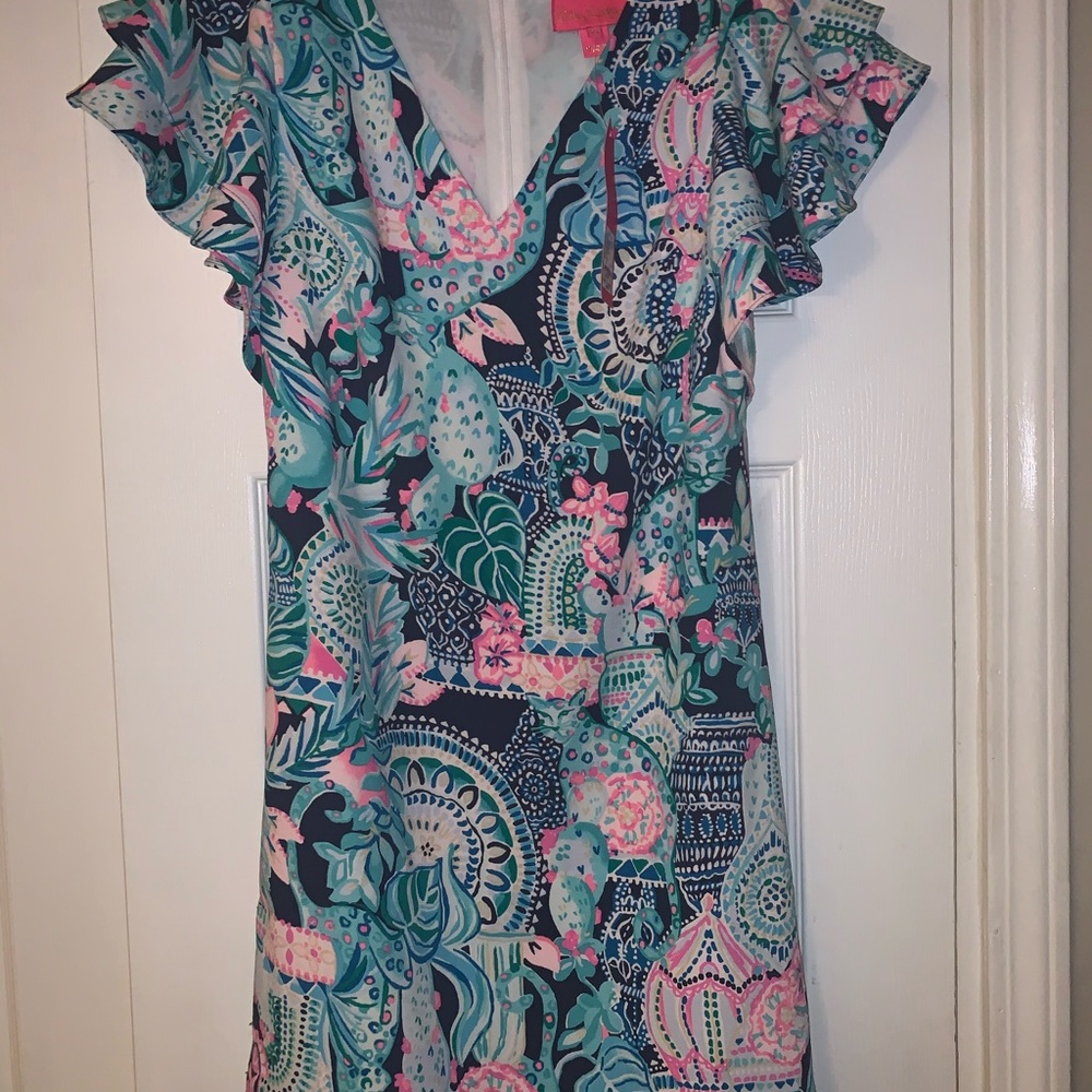 NWT, Lilly Pulitzer Flutter Sleeves Dress, Size 00 - Picture 3 of 8